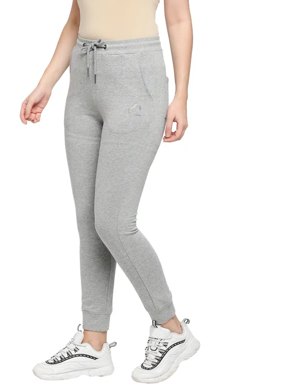 Being Human Women Slim  Fit Jogger Track-Grey Melange