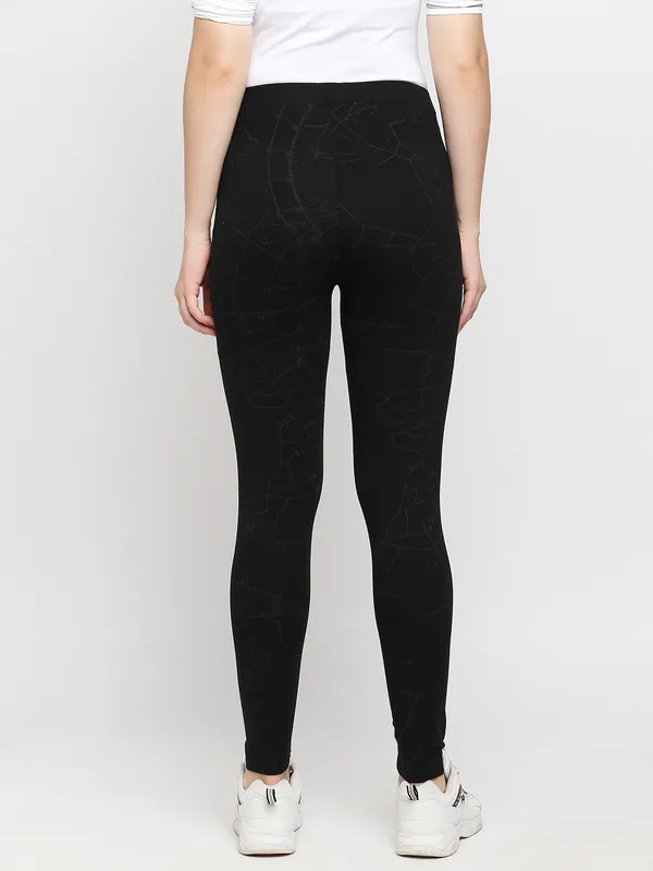 Being Human Clothing Women skin tight Leggings-Jet Black