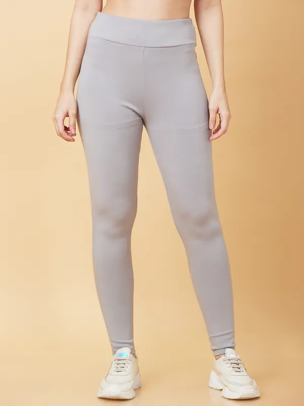 Being Human Clothing Womens-Bottom Leggings Grey