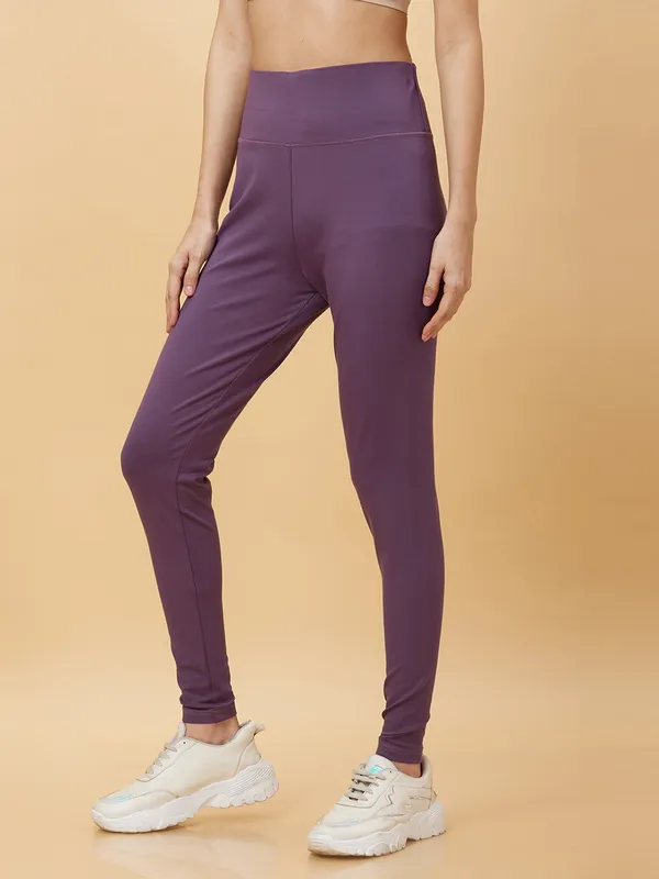 Being Human Clothing Womens-Bottom Leggings Deep Mauve