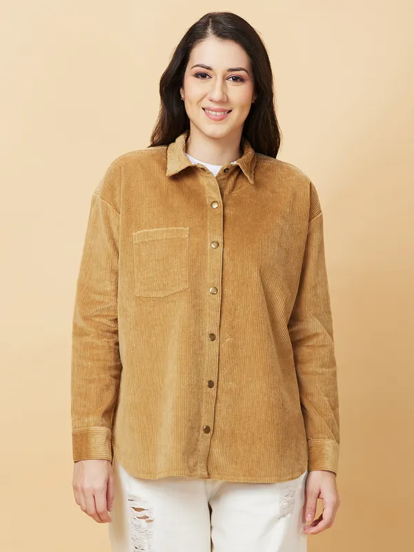 Being Human Clothing Womens-Top Shirts Beige