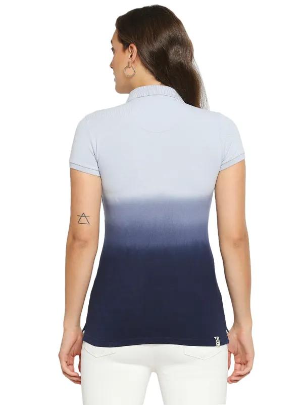 Being Human Clothing Women slim Fit Polo Neck T-Shirts-Heather