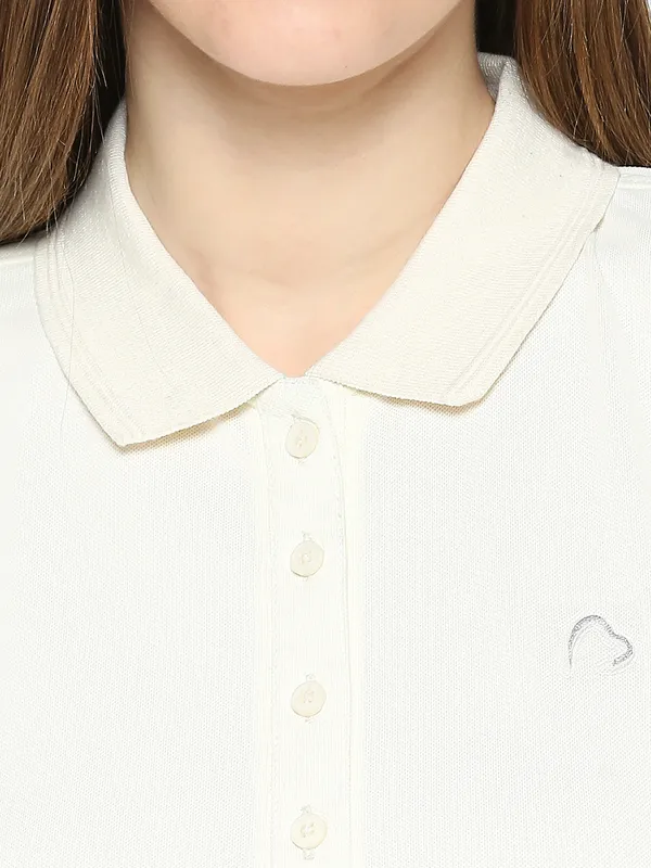 Being Human Clothing Women Semi Fit T-Shirts-White