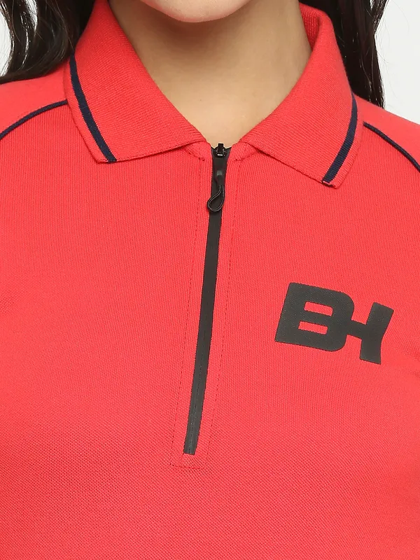 Being Human Women Semi Fit T-Shirts-Fiery Red