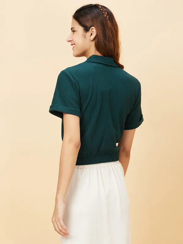 BEING HUMAN POLO NECK WOMENS ALPINE GREEN