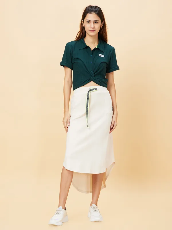 BEING HUMAN POLO NECK WOMENS ALPINE GREEN