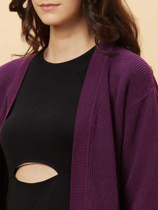 Being Human Clothing Womens-Top Shrug Purple