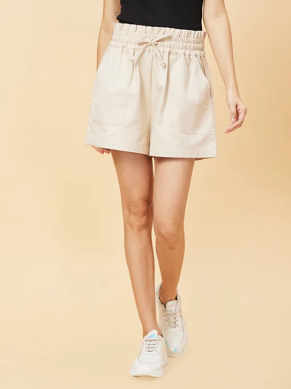 Being Human Clothing SHORTS WOMENS ALMOND MILK