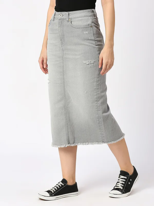 Being Human Clothing SKIRTS WOMENS GREY WASH