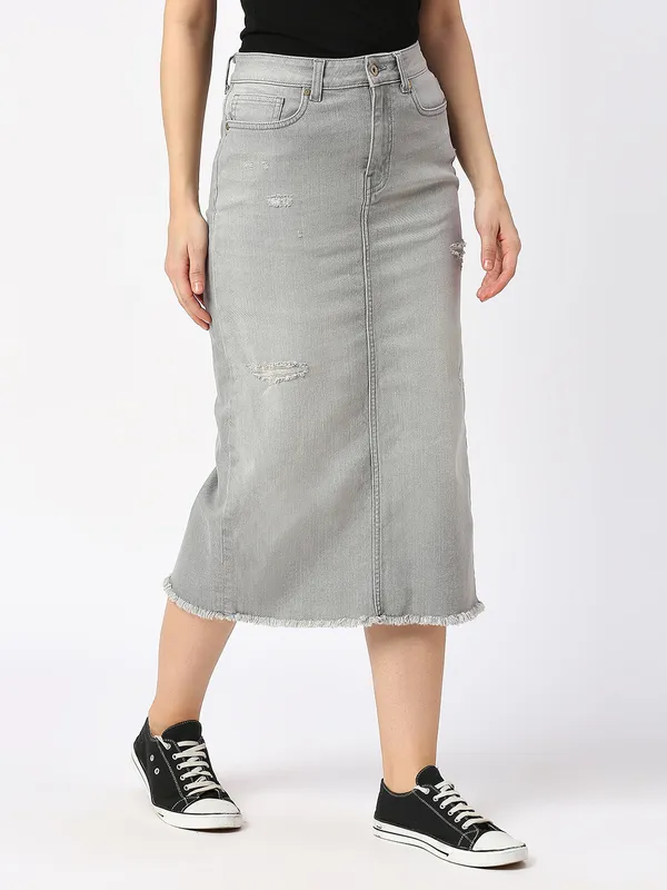 Being Human Clothing SKIRTS WOMENS GREY WASH