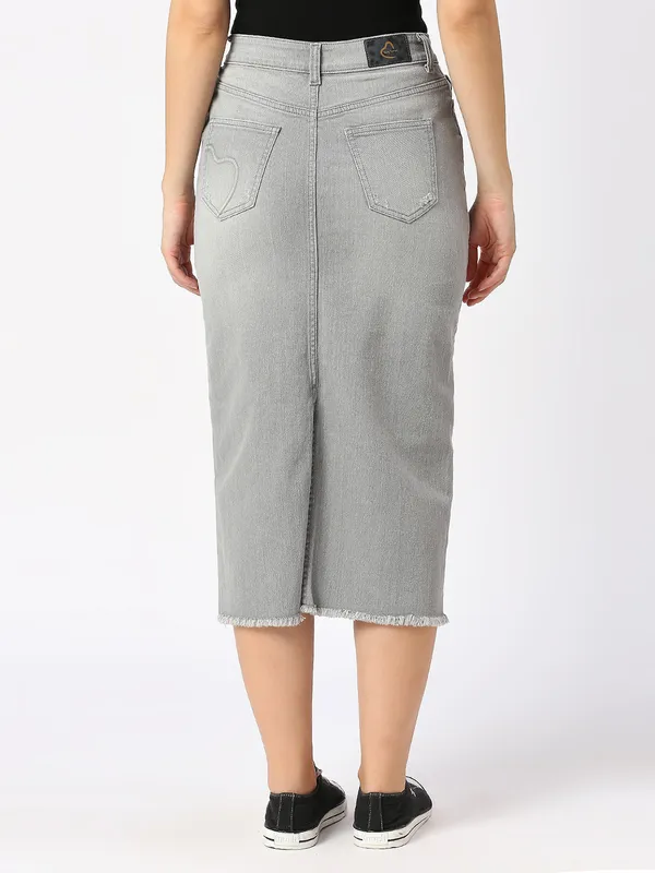 Being Human Clothing SKIRTS WOMENS GREY WASH