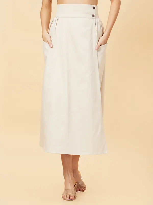 Being Human Clothing SKIRTS WOMENS ALMOND MILK