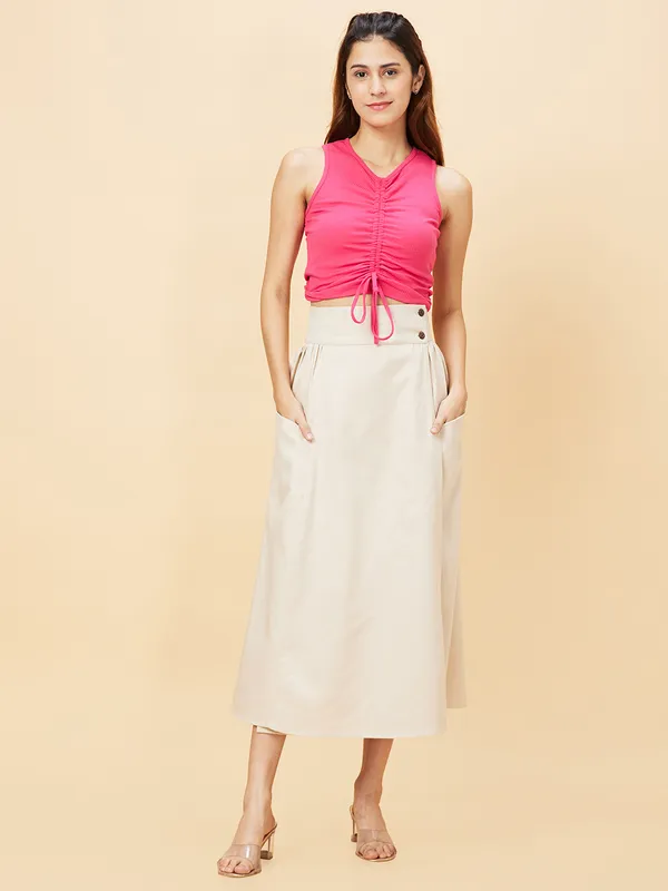 Being Human Clothing SKIRTS WOMENS ALMOND MILK