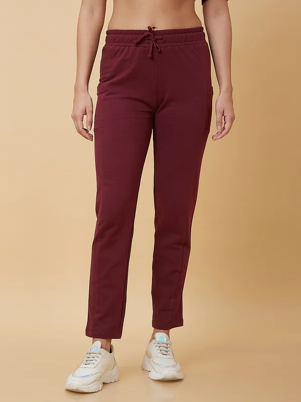 Being Human Women Basic Fit None Track Maroon