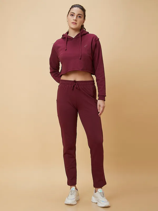 Being Human Women Basic Fit None Track Maroon
