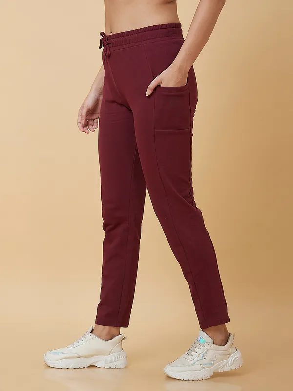 Being Human Women Basic Fit None Track Maroon