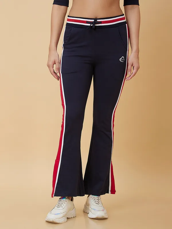 Being Human Clothing Women Kick Flare  Fit None Track Navy