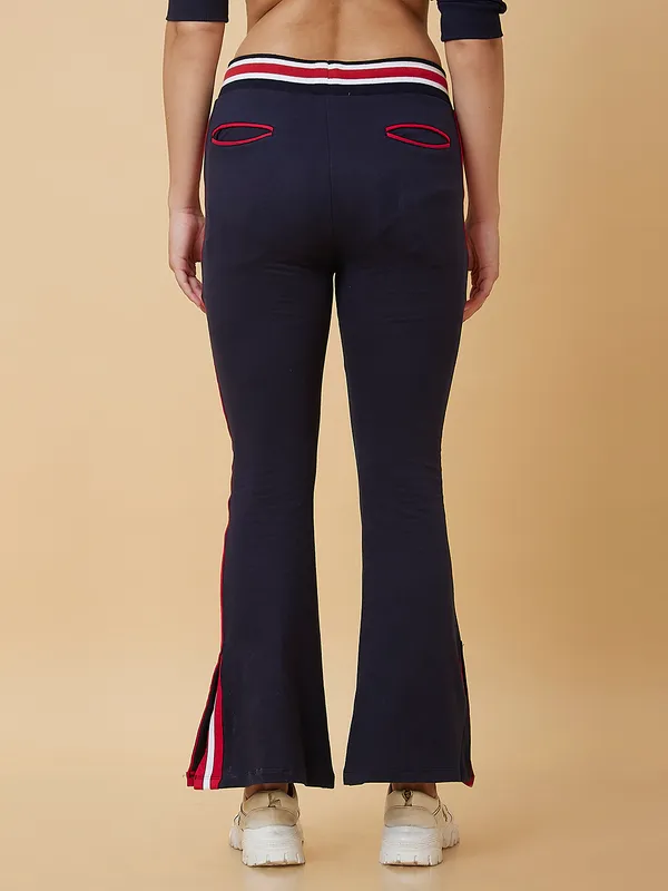 Being Human Clothing Women Kick Flare  Fit None Track Navy