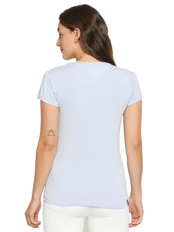 Being Human Clothing Women Easy Fit Crew Neck T-Shirts-Heather