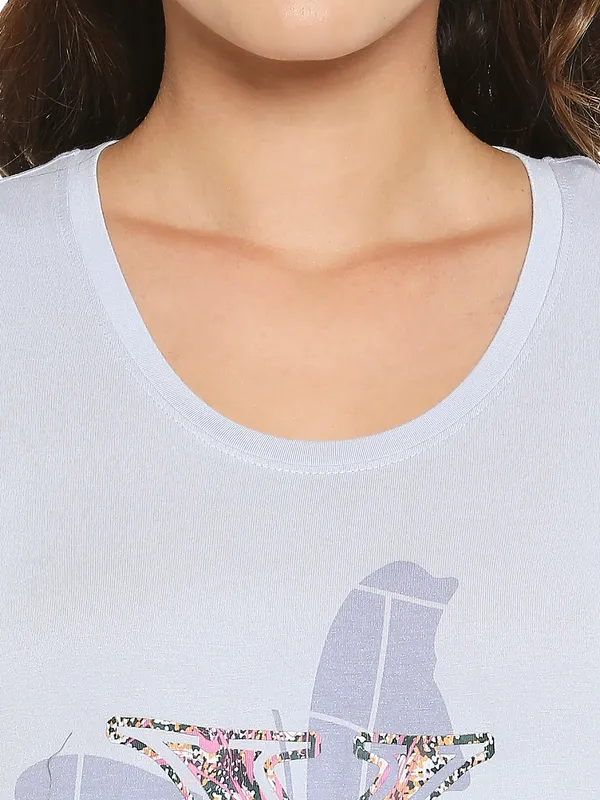 Being Human Clothing Women Easy Fit Crew Neck T-Shirts-Heather