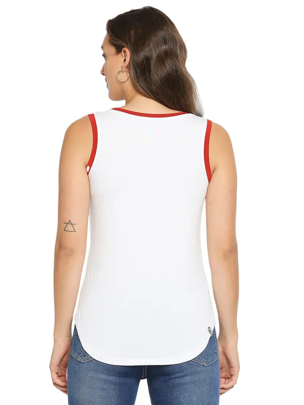 Being Human Easy Fit Women Crew Neck T-Shirts-White