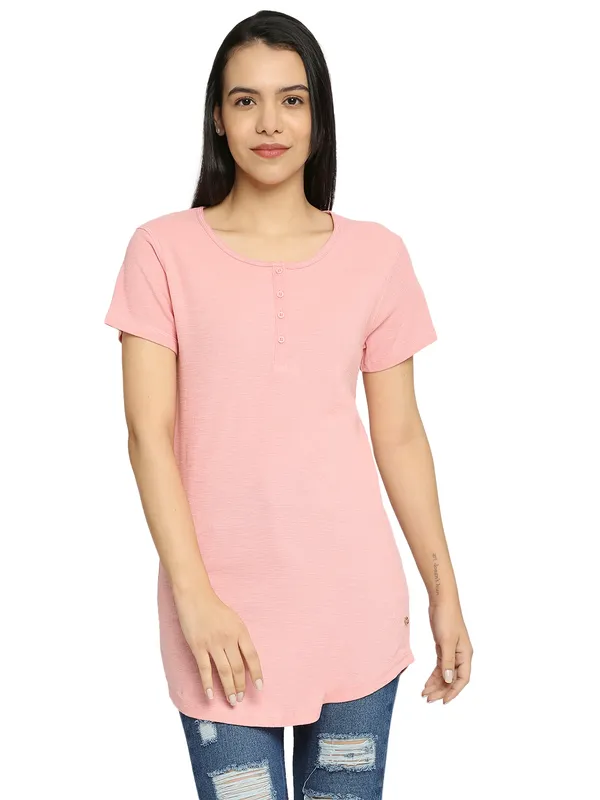 Being Human Easy Fit Women Crew Neck T-Shirts-Sweet Blossom