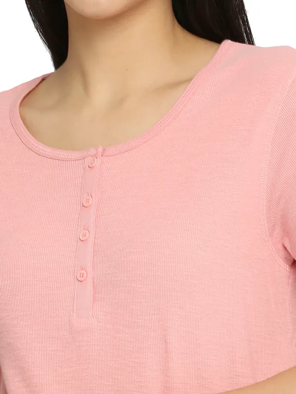 Being Human Easy Fit Women Crew Neck T-Shirts-Sweet Blossom