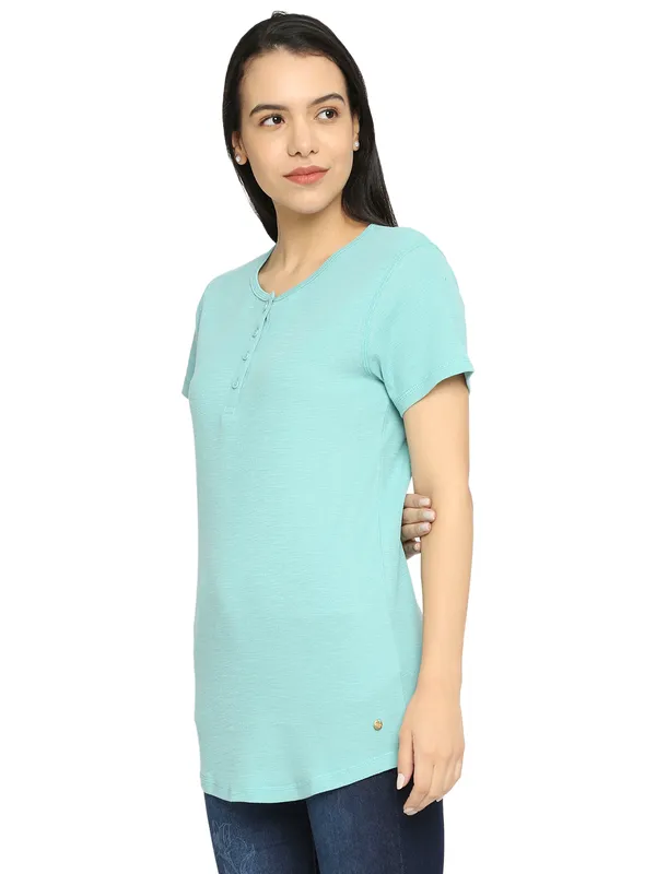 Being Human Easy Fit Women Crew Neck T-Shirts-Wasabi
