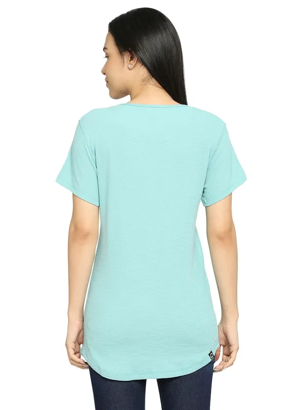 Being Human Easy Fit Women Crew Neck T-Shirts-Wasabi
