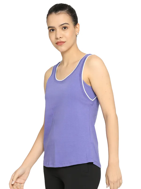 Being Human Easy Fit Tank Women Crew Neck T-Shirts-Very Peri