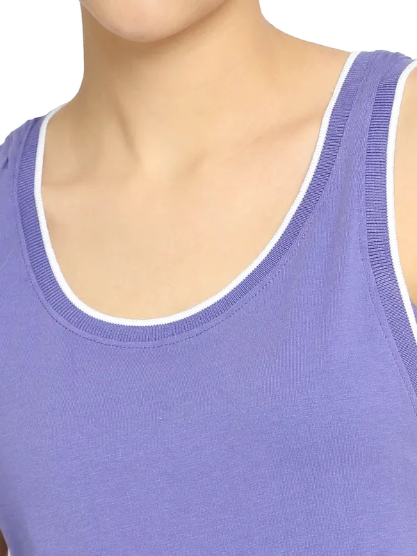 Being Human Easy Fit Tank Women Crew Neck T-Shirts-Very Peri