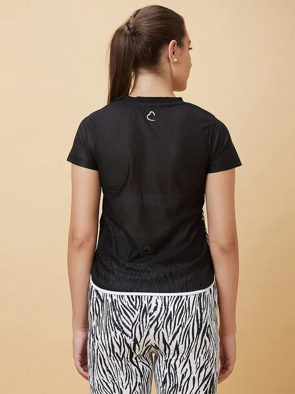 Being Human Clothing Women Easy Fit Crew Neck T-Shirts Black