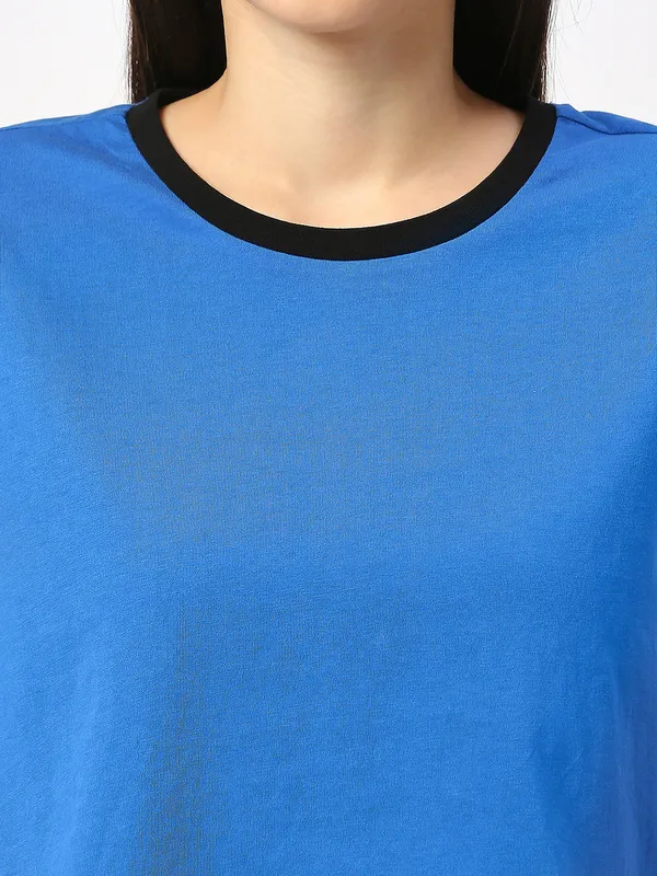 BEING HUMAN CREW NECK WOMENS DIRECTOIRE BLUE