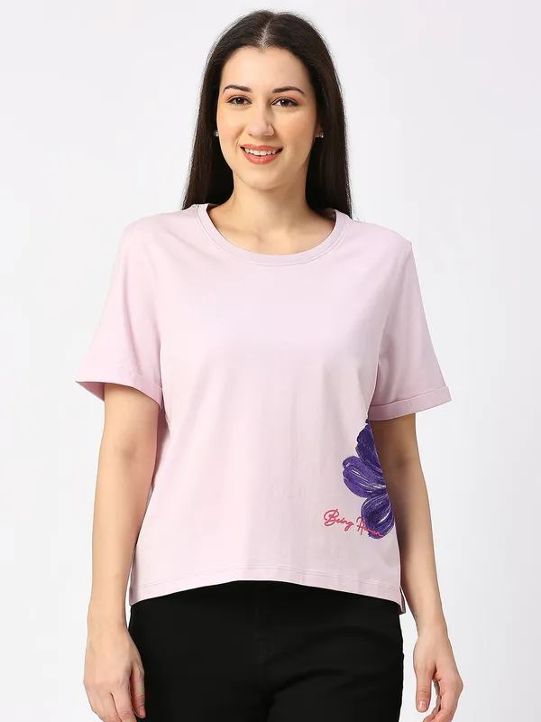 Being Human ClothingWomen CREW NECK PASTEL LILAC