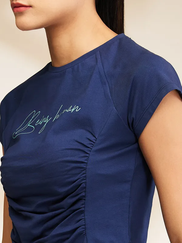 Being Human Clothing-Womens-Top-Crew Neck Dress Blue