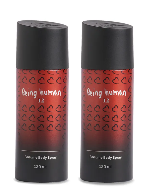 Being Human Clothing 12 Unisex - Perfume Body Spray Pack Of 2