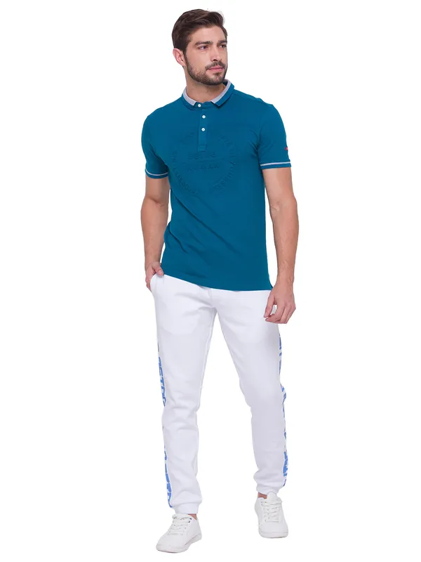 Being Human Clothing Men Regular Fit Track-White