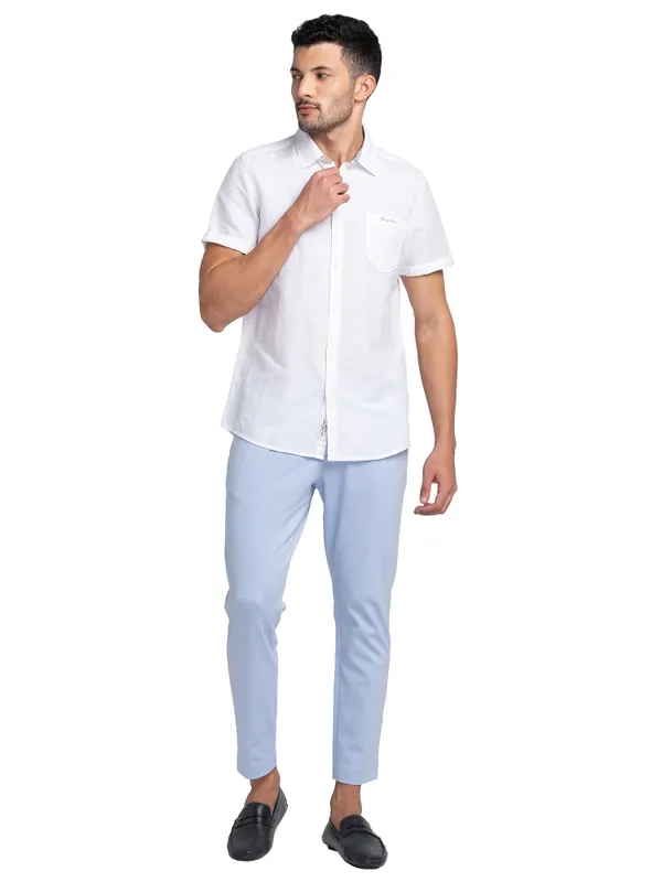 Being Human Clothing Men Cropped Fit Chino-Sky