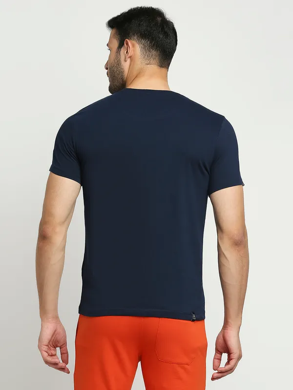 Being Human Clothing Men Regular Fit Crew Neck T-Shirts-Navy