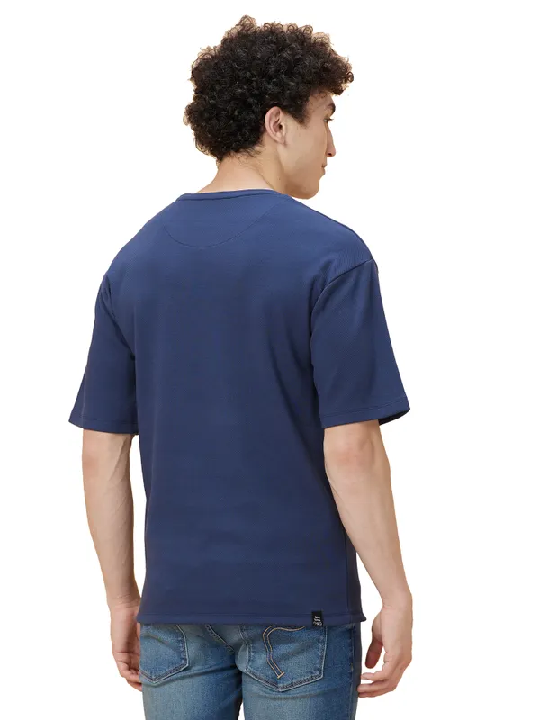 Being Human Men Over Size Fit Crew Neck-Navy