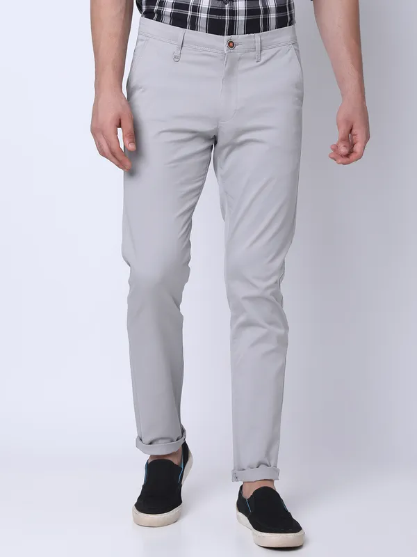 Stretchable Slim Fit Casual Trousers for Men Online at Siyaram's