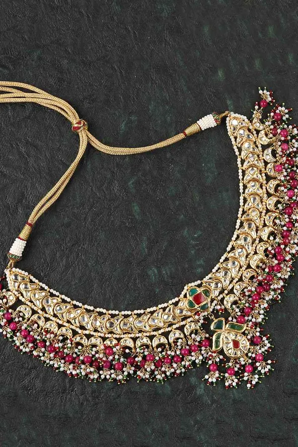 Red & Green Kundan Jadai Choker