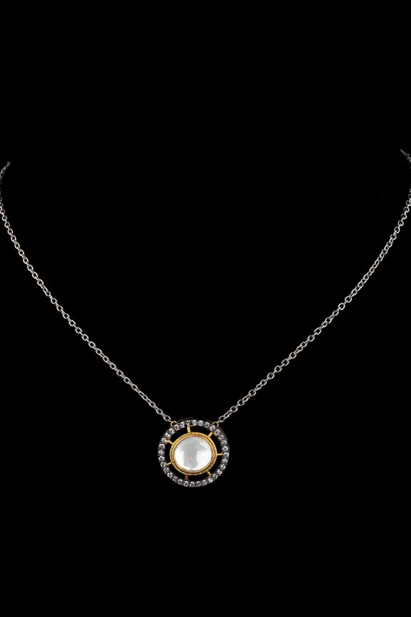 Round Zirconia Pendant Necklace