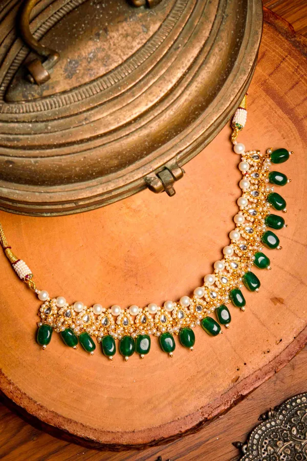 Emeralds Kundan Necklace