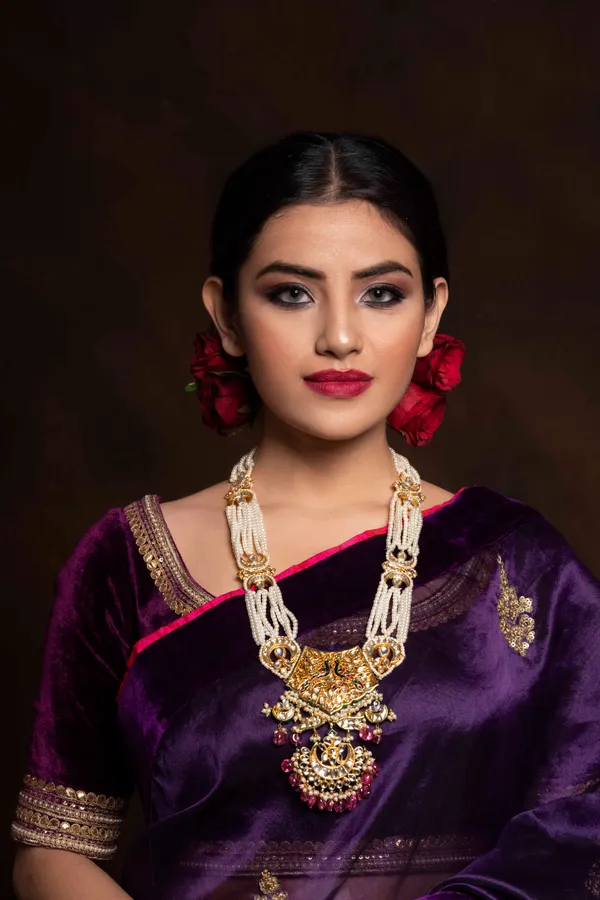 Tourmaline & Pearl Kundan Rani Haar Necklace