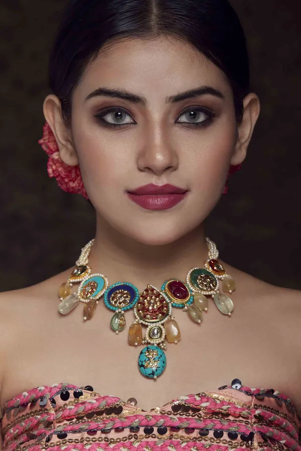 Multi Colored Choker Necklace