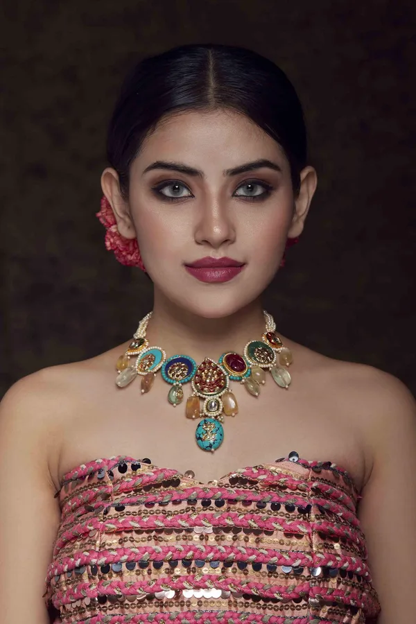 Multi Colored Choker Necklace