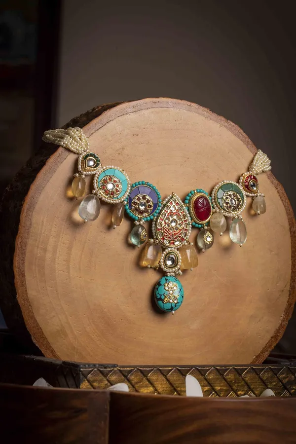 Multi Colored Choker Necklace