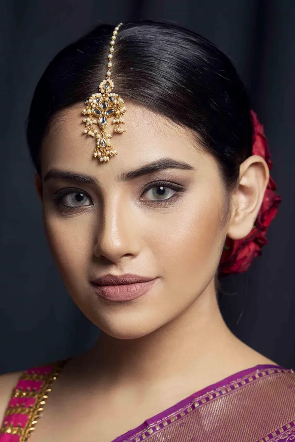 Pearl & Kundan String Maang Tikka
