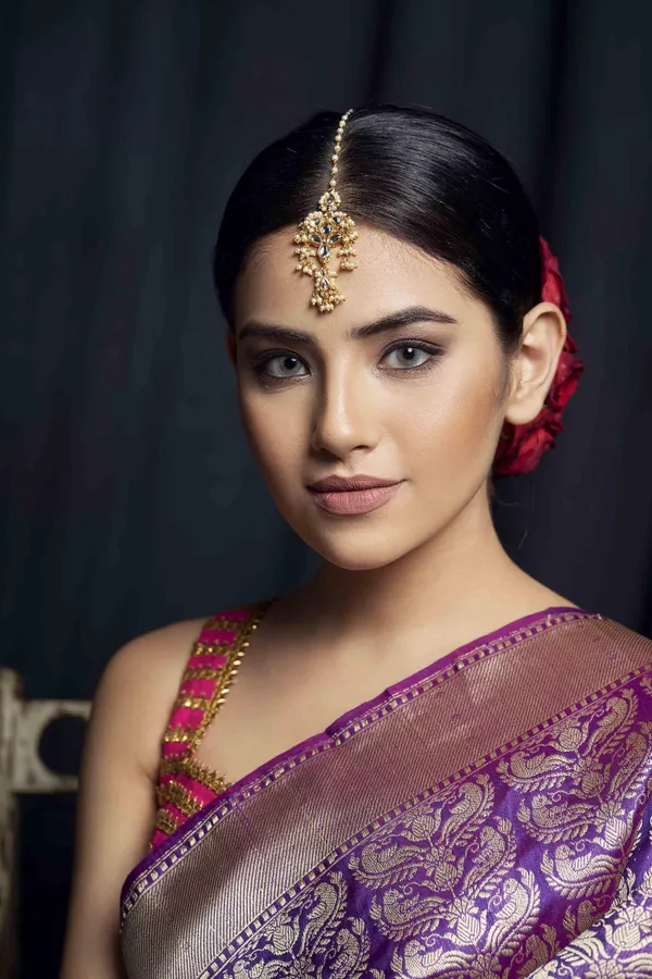 Pearl & Kundan String Maang Tikka